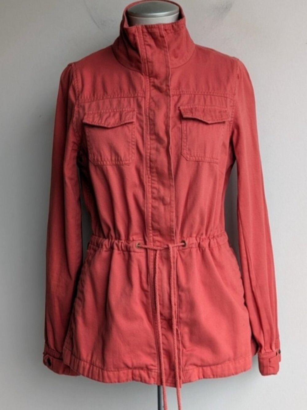 Coral 100% Cotton Utility Jacket